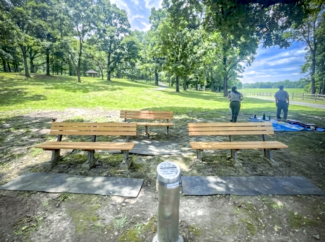 熊本工業高校=制作のベンチの風景　その2