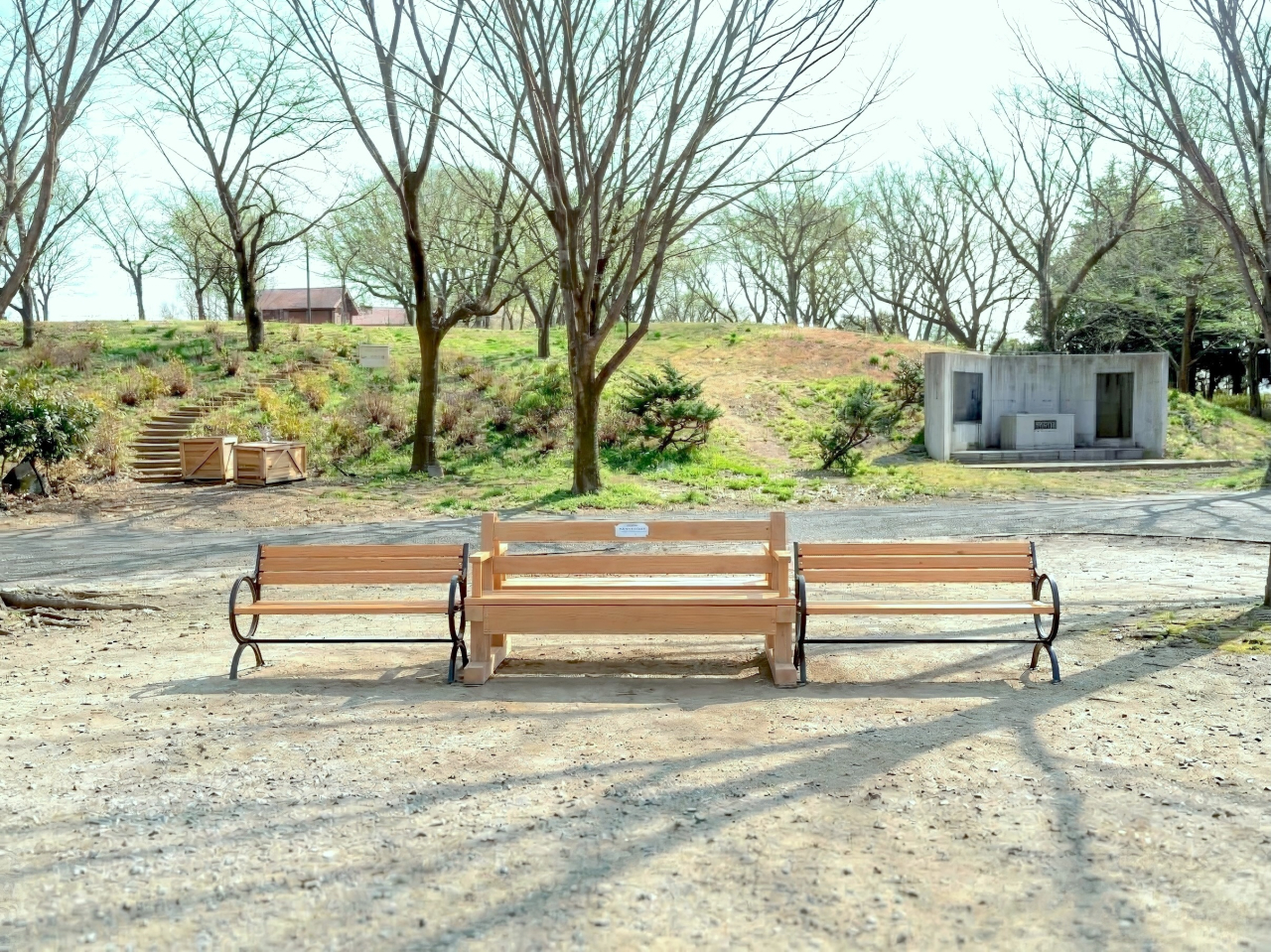 熊本工業高校=制作のベンチの風景　その1